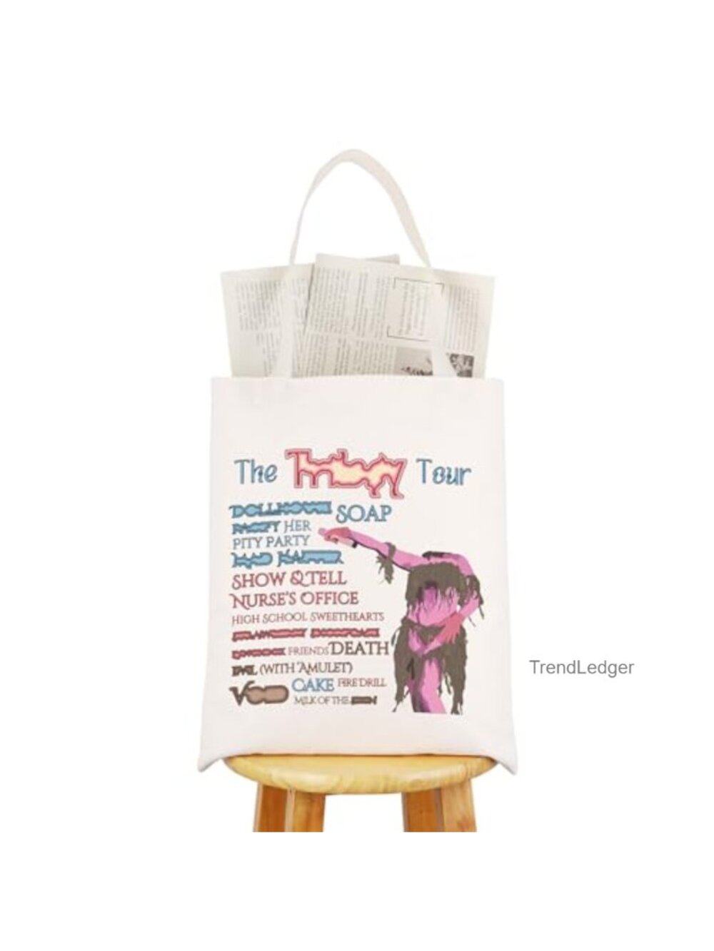Canvas Tote Bag Singer Concert Souvenir Shoulder Bag Large Reusable